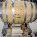 Barrel on Rolling Barrel Stand