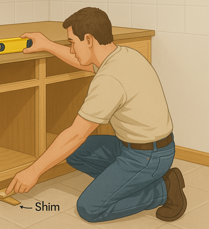 How to Shim Cabinets