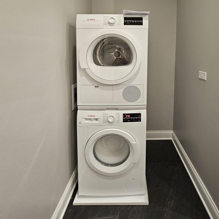 Compact Washer Drain Pan 27" x 25" x 2-1/2" Gloss White Killarney Metals KM-05880