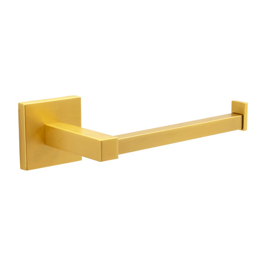 Hickory Hardware Skylight Toilet Paper Holder Single Post 7 516 Long Brushed Golden Brass H079293 BGB