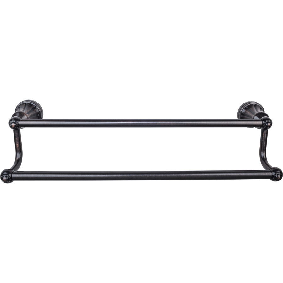 Top Knobs Hudson Bath Double Towel Bar 30 Center to Center Tuscan Bronze HUD11TB