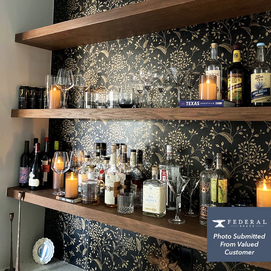 10 x 1 34 x 1 12 Floating Shelf Support Rod Steel Federal Brace 32136