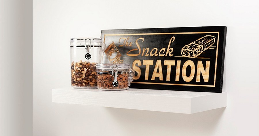 14 x 8 Low Profile Floating Shelf Bracket Black Federal Brace 165249