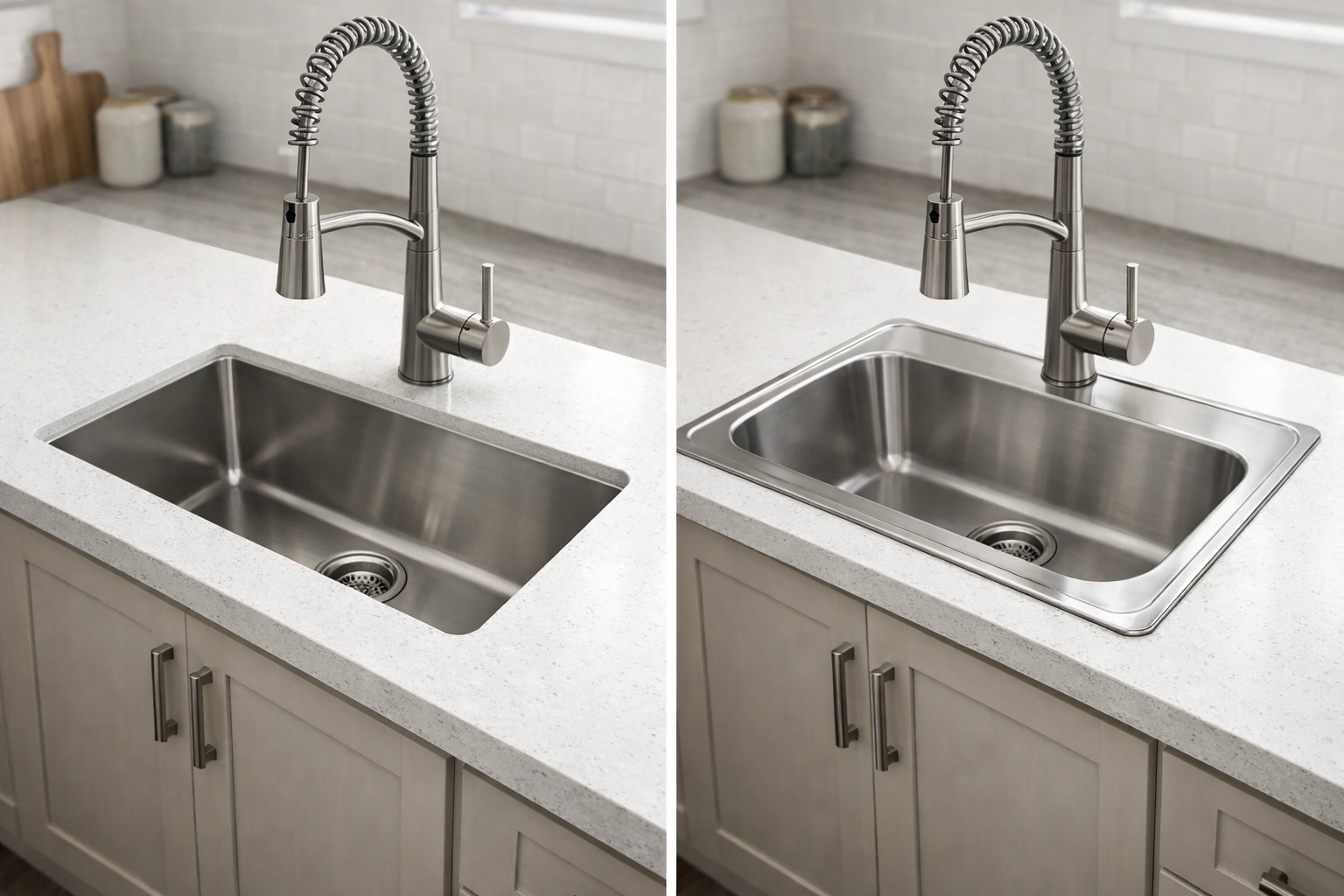 Undermount vs Drop In Sink