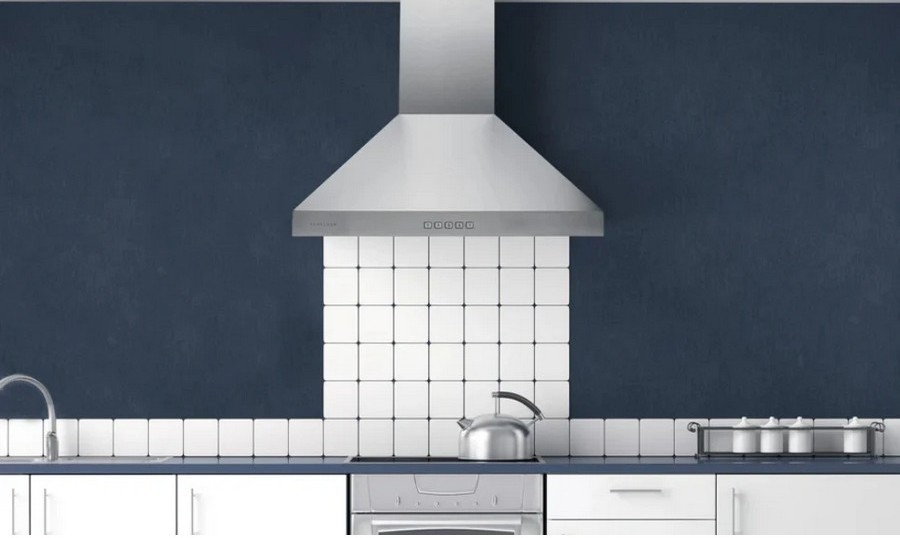 Hauslane 30 Convertible Wall Mount Range Hood with LED Lighting  Baffle Filters Stainless Steel WM 530SS 30P