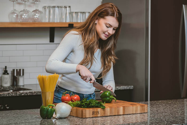 Cutting on John Boos Cutting Board