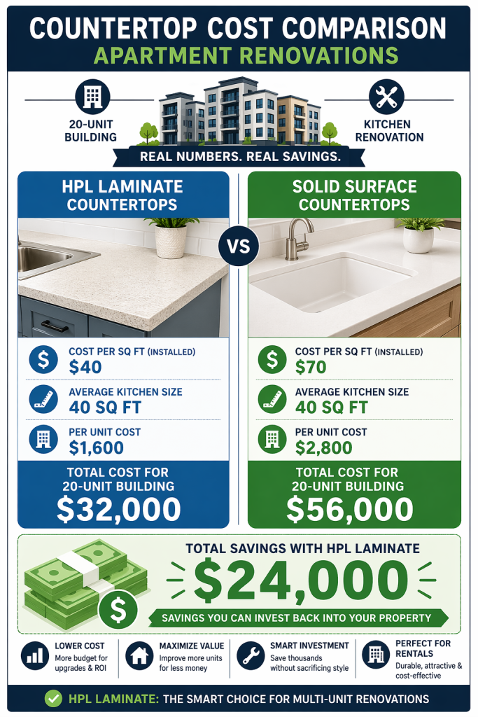 Laminate vs Solid Surface Cost Comparison