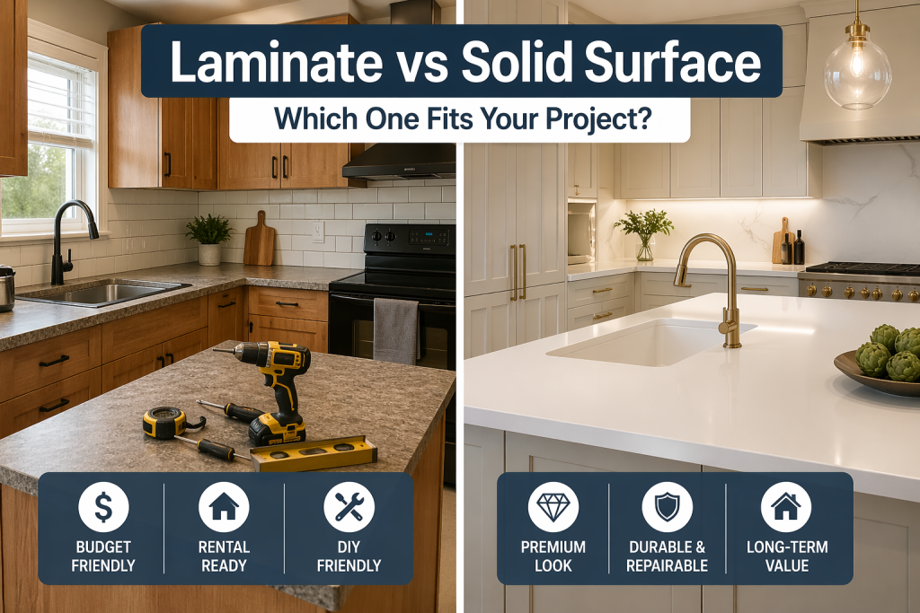 Laminate vs Solid Surface Countertops